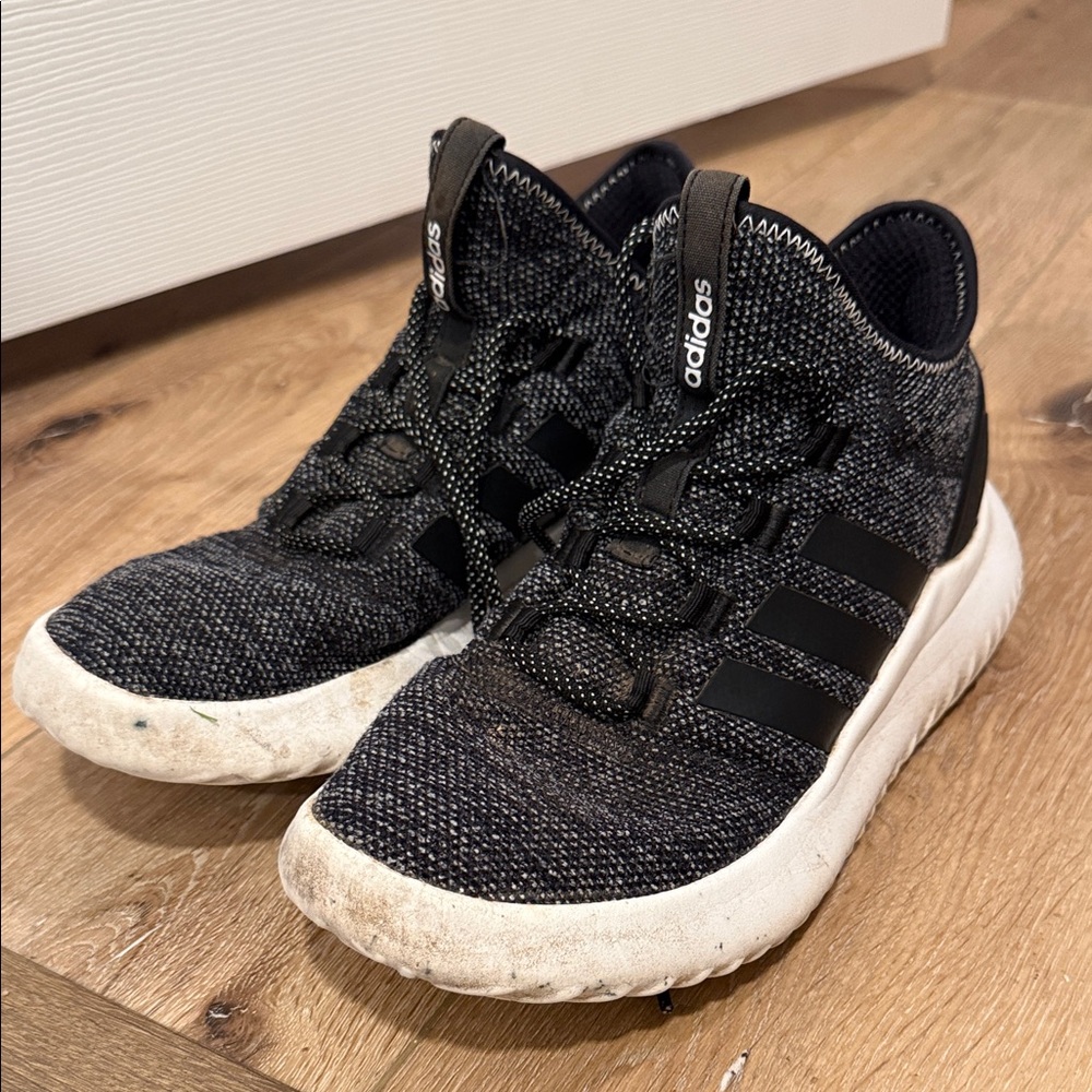 Adidas Charcoal and White High-Top Sneakers - Picture 2 of 6